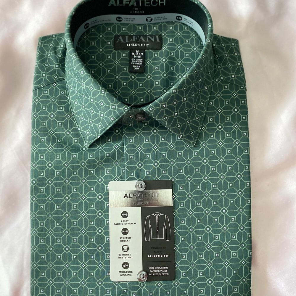 Alfani Men's AlfaTech Slim-Fit  Dress Shirt